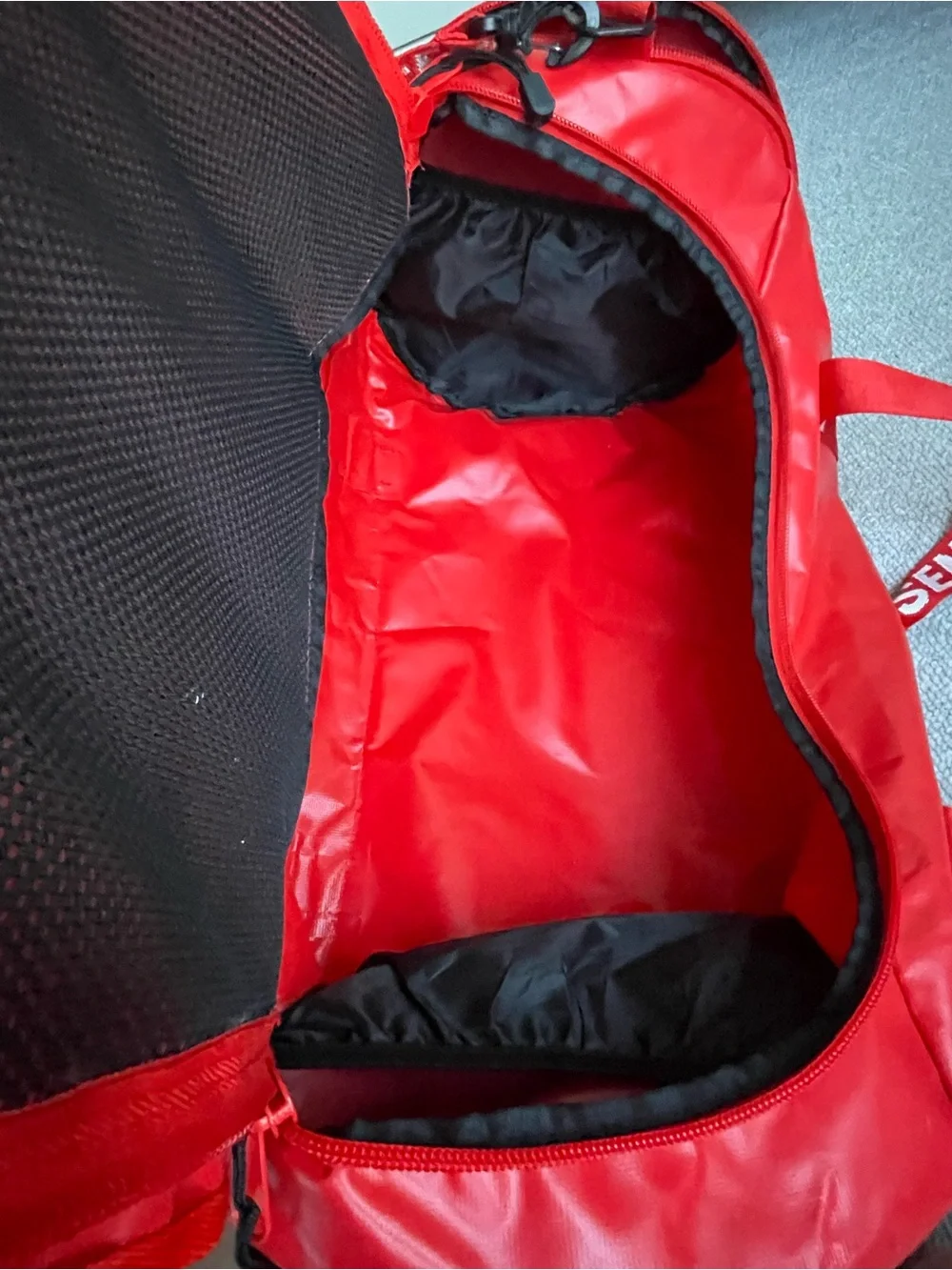 Full Send Nelk Boys Gym Duffel Travel Bag, 60 L, Cherry Red